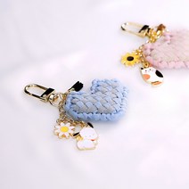 맘에드는 하트 키링_DIYSET 키홀더만들기 패키지, 핑크(재료대체될수있어요)