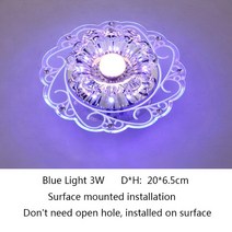 LED Crystal Ceiling Lights Modern Lamp Plafonnier Living Room 3W Acryl Lampada Led Luminaria De Teto, 03 Blue Surface