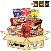 [펀더마켓] 컵라면 소컵 세트 농심 오뚜기 삼양 12종 총 12개 사은품 콘칩 새우칩 맛짱 중 1개 증정, 1세트
