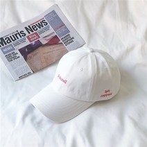 ZZJJC 인스 연보라 모자 남 레터링 자수 스트리트 캡 모자