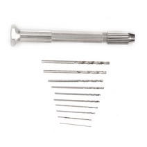 로타리 해머드릴 무선 유선 전기 벽뚫기 나사고정 정밀 미니 핸드 드릴 세트 로타리 도구 고속 강철 트위스트 드릴 비트 키트 모델 취미, 없음