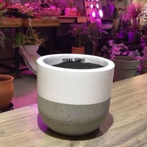 [천삼백케이] [오너클랜] 테라스톤팟 화이트-투톤 원형 22x20cm 화분