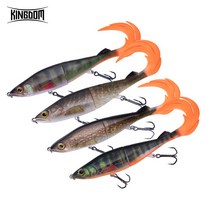 킹덤 9509 싱킹 펜슬베이트 소프트꼬리 배스원투 루어낚시 세트 바다 민물겸용 4pcs, 28g, 랜덤