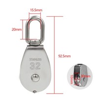랫풀다운도르레 등운동 파워렉 가정용 스테인레스 스틸 풀리 M15/M20 M25 M32 M50 단일 휠 회전 리프팅 로, 04 m32
