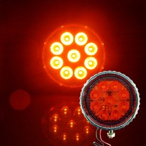 삼항 12V-24V겸용 LED안개등 시리즈. 12LED 원형경광등 4종, SJ-606LED -레드LED