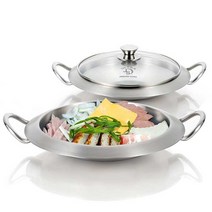 업소용 통3중 인덕션 가능 스텐 부대찌개 전골냄비 24cm, 30cm