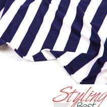 원단킹 광폭 다이마루] 싱글스판 스트라이프-블루 (7711026)