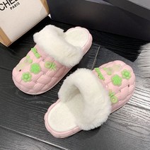 귀여운 짱구 시나모롤 그로밋 디자인 부드러운 층간소음 방지 슬리퍼 실내화 사무실 거실 실내 털 보온 겨울 여름 거실화 커스텀 기능성, AZ + 240-245