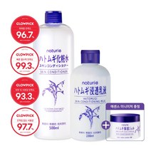 나츄리에 하또무기 스킨+밀크 2종 세트 + 에센스샘플18g(증정), 500ml, 1