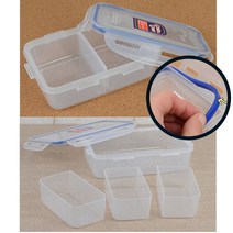 칸막이 반찬통 도시락 반찬 소분통 분리형 밀폐용기 2칸 3칸 4칸 음식보관, 0.9L (4칸) 1P