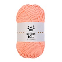 니뜨 코튼돌 뜨개실(50g) (10+1) [뜨개실도안제공] 면혼방실 인형실 소품실 초보코바늘실 코바늘실 블랭킷실 뜨개실 털실 가방실 손뜨개실, 10_네온애프리콧