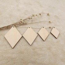 플레이팅도마 원형 미니 캠핑 미완성 기하학적 나무 귀걸이 빈 합판 펜던트 매달림 DIY 공예 쥬얼리 제작용269583, diamond blank_1.8 inch