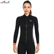 수영강사슈트 세미드라이슈트 워터프루프 네오프렌 스쿠버 다이빙 탄성 프리다이빙슈트 4, l, 여성 재킷