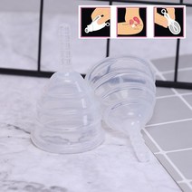 생리컵 생리컵추천 위생생리컵 1 pc 재사용 가능한 생리 컵 실리콘 생리 컵 부드러운 기간 컵, 없음, 1개