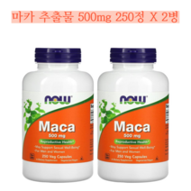 나우푸드 마카 뿌리 추출물 500mg 250정 베지 캡슐 Lepidium meyenii, 2개