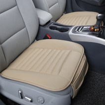 미카 그랜저하이브리드 MICAR 시트보호4종 가죽 재질 방석 차량용 베이지, 1개