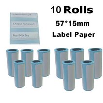 미니 열전사 프린터 휴대용 무선 블루투스 호환 라벨 포토 포켓 메모 문제, 10 rolls Label paper