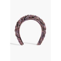 MISSONI Metallic braided crochet-knit headband - Violet 216511