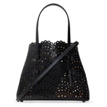 ALAIA 알라이아 23SS 미나 MINA 25 펀칭 토트&숄더백 블랙 AA1S06725C0A44 999
