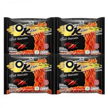 태국 711 라면 마마 핫매운 비빔면 봉지 OK 건식 인스턴트 (413148), 매운 비빔국수 4봉지(4월 28일 만료)