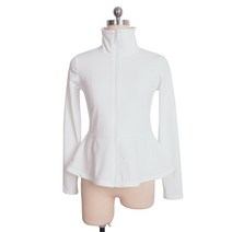 키즈 주니어 피겨 스케이트 10대 핑크 초등 학생 여아 자켓 훈련복 어린이 아이 상의 연습복 트레이닝 아이스 스케이팅, A.흰색