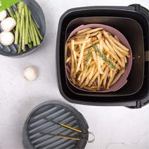 내열용기 오븐 에어프라이 실리콘 손잡이찜기 돈까스, 이지프라이팟, 알뜰형 19cm 핑크