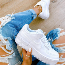 나이키 에어 포스 1 쉐도우 트리플 화이트 CI0919-100