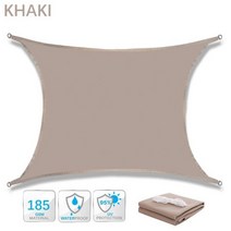 여름 아웃도어 방수 자외선 차단 300D 옥스포드 천 햇빛 가리개 캔버스 정원 테라스 캐노피 캠핑 그늘막, CHINA, 360cm x 360cm, KHAKI