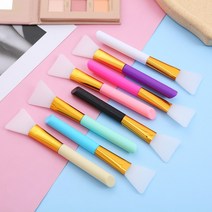 넓적헤드 실리콘 팩붓 브러쉬 넓적헤드 실리콘팩붓 마사지브러쉬 팩도구 모델링팩붓 실리콘브러쉬, 블랙