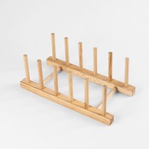 리빙즈 접시렉 원목접시꽂이 주방 프라이팬 정리대