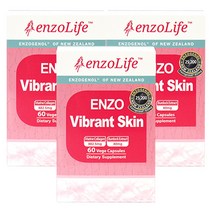 엔조라이프 (EnzoLife) 엔조 바이브런트 스킨 60 캡슐 X 3개, 180캡슐, 1세트