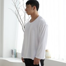 보스트핏 오버핏 U넥 긴팔티셔츠