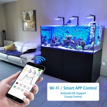 수초조명 PopBloom-RL90 WiFi LED 암초 수족관 조명 100 와트 산호초 해양 스마트 앱 제어