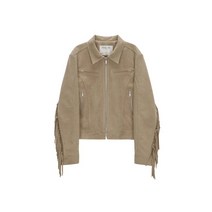 MATIN KIM FRINGE SUEDE JACKET FOR WOMEN IN BEIGE MK2377JK005M0BE 304413
