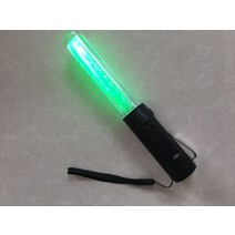 충전식 경광봉 경비실 주차안내 교통정리 LED 안전봉, 흰색 튜브 빨간색과 녹색 충전