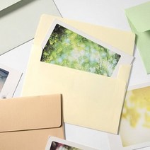 파스텔 청첩장 & 엽서봉투 100장입, 브라운