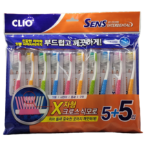 클리오 센스인터덴탈향균초극세모 칫솔 5+5