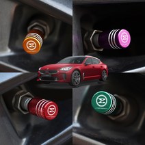 [람앤클] 스팅어 마이스터 엠블럼 휠구찌 타이어 구찌캡 밸브캡 에어캡 튜닝 악세사리, B육각-레드