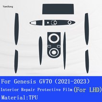 제네시스자동차 센터 Sonsole 내비게이션 기어 패널 스크래치 방지 수리 스티커 인테리어 보호 필름 제, 02 Style A1 For LHD, 1개