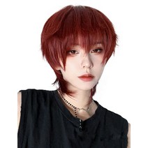 INMAN 늑대 컷 남성 가발 멋진 멋진 쇼트 가발 wig 트윈 크 작은 얼굴 단발 남성 남녀 겸용 학원제 촬영용 일상 하라주쿠
