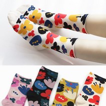 유어삭스 여성 플레르 긴목 양말 여자 꽃 패션 양말