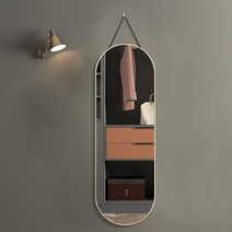 비정형 전신 거울 조명 물결 스탠드 대형 엔틱 미드센츄리거울점프 슈트 큰 장식 거울 벽 홈 불규칙한 모양, 01 Wood color_03 50x160