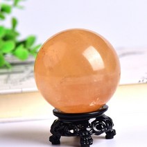 천연원석 수정구슬 홈 인테리어 천연 수석 자수정 호안석 흑요석 1 pc 자연 꿈 공 광택 글로브 마사지 공 영기 치유 돌 장식 절묘한 선물 기념품 선물, 방해석, 50-60mm