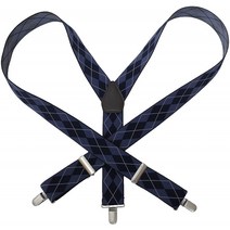 아아가일 무늬 서스펜더(폭 35mm 일본 제품 벨기에 원단 사용)네이비 멜빵 통판