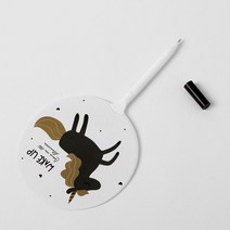 유니콘 부채 볼펜 화이트 볼팬 볼펜선물 파란색0.5mm 잘써지는볼펜 문구류쇼핑몰 문구쇼핑몰 필기도구 동아볼펜