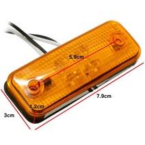 카고트레일러 캠핑 미니 카고트레일러 1PCS 4 LED 사이드 마커 라이트 표시 등 버스 트럭 트레일러 캐러밴, 한개옵션0