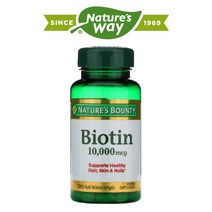 네이쳐스바운티 헤어스킨네일 비오틴 10000 mcg 하이포텐시 biotin 필수 비타민 B군 60정