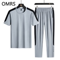 OMRS 남자 티셔츠 트레이닝 반팔 세트