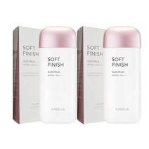 미샤 올 어라운드 세이프 블록 소프트 피니쉬 선밀크 70ml+70ml 선크림 자외선차단, 1set