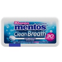 멘토스 클린 브리스 하드 민트 슈가 프리 캔디 페퍼민트 12팩 Mentos Clean Breath Hard Mints Sugar Free Candy Peppermint Bulk